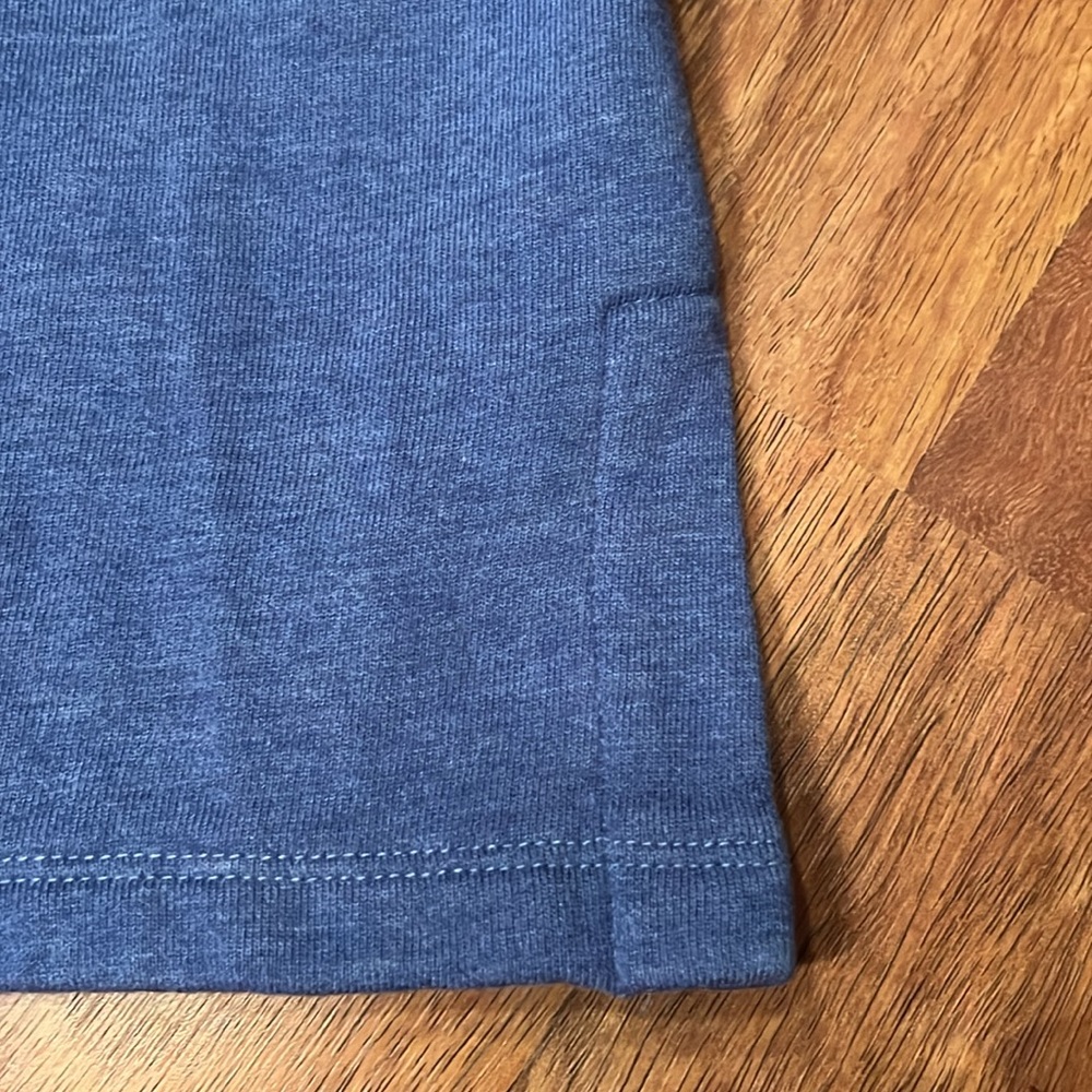 Like new Talbots fleece lined rolled neck blue sweater with gold buttons - Picture 14 of 16